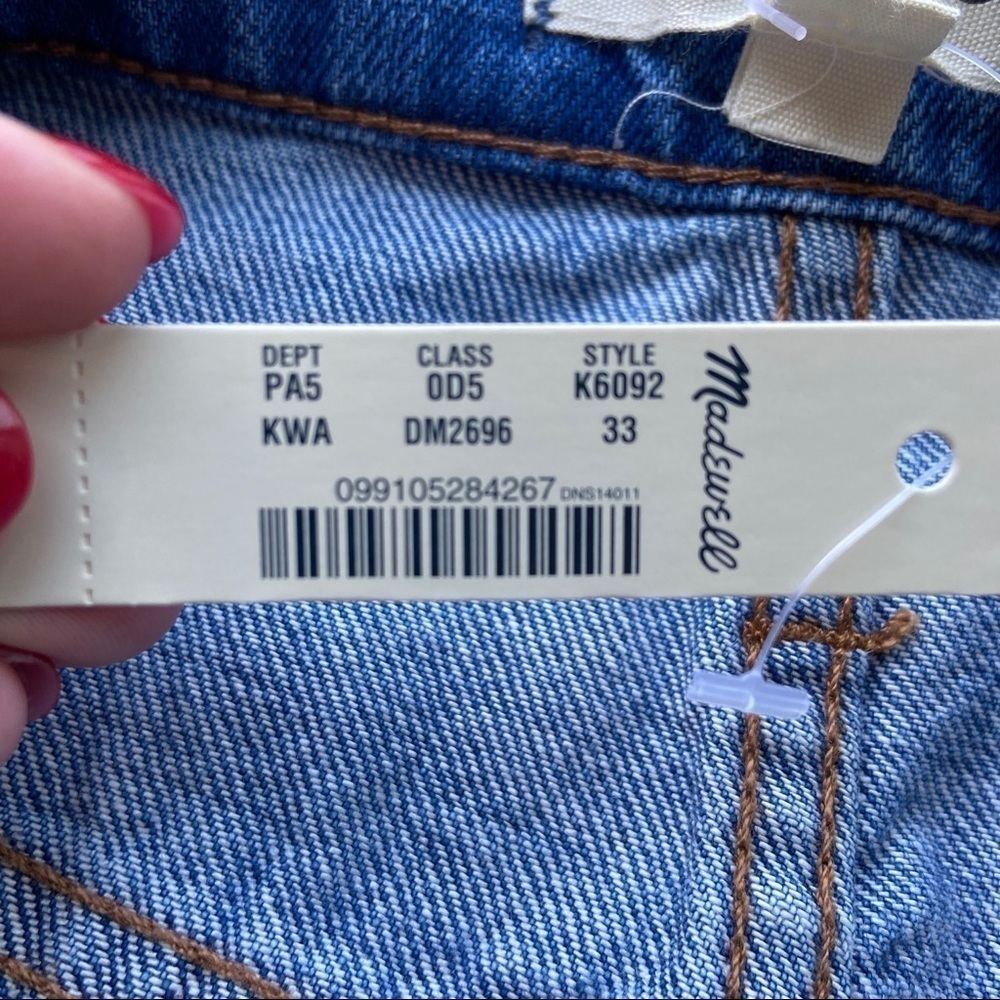 Madewell cutout denim a-line mini skirt NWT 33” - Picture 10 of 11